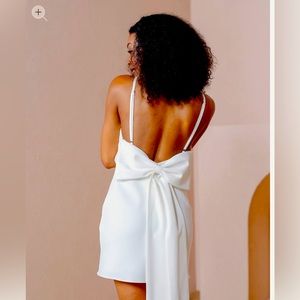 White Bow Bridal Dress